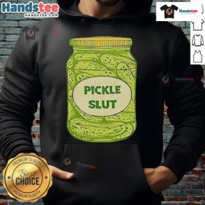 Funny Nice Pickle Slut Jar of Cucumbers hoodie design featuring quirky pickle graphics and bold text.