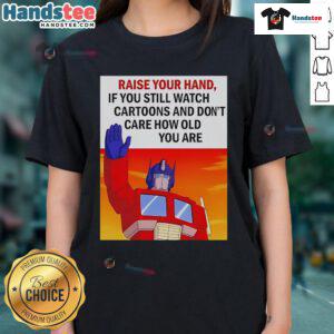 Transformers cartoon ladies tee for fans of all ages who love cartoons, showcasing playful designs and nostalgia.