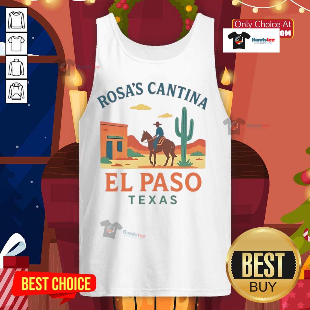 Stylish Nice Rosas Cantina tank top featuring vibrant design, perfect for summer in El Paso, Texas.
