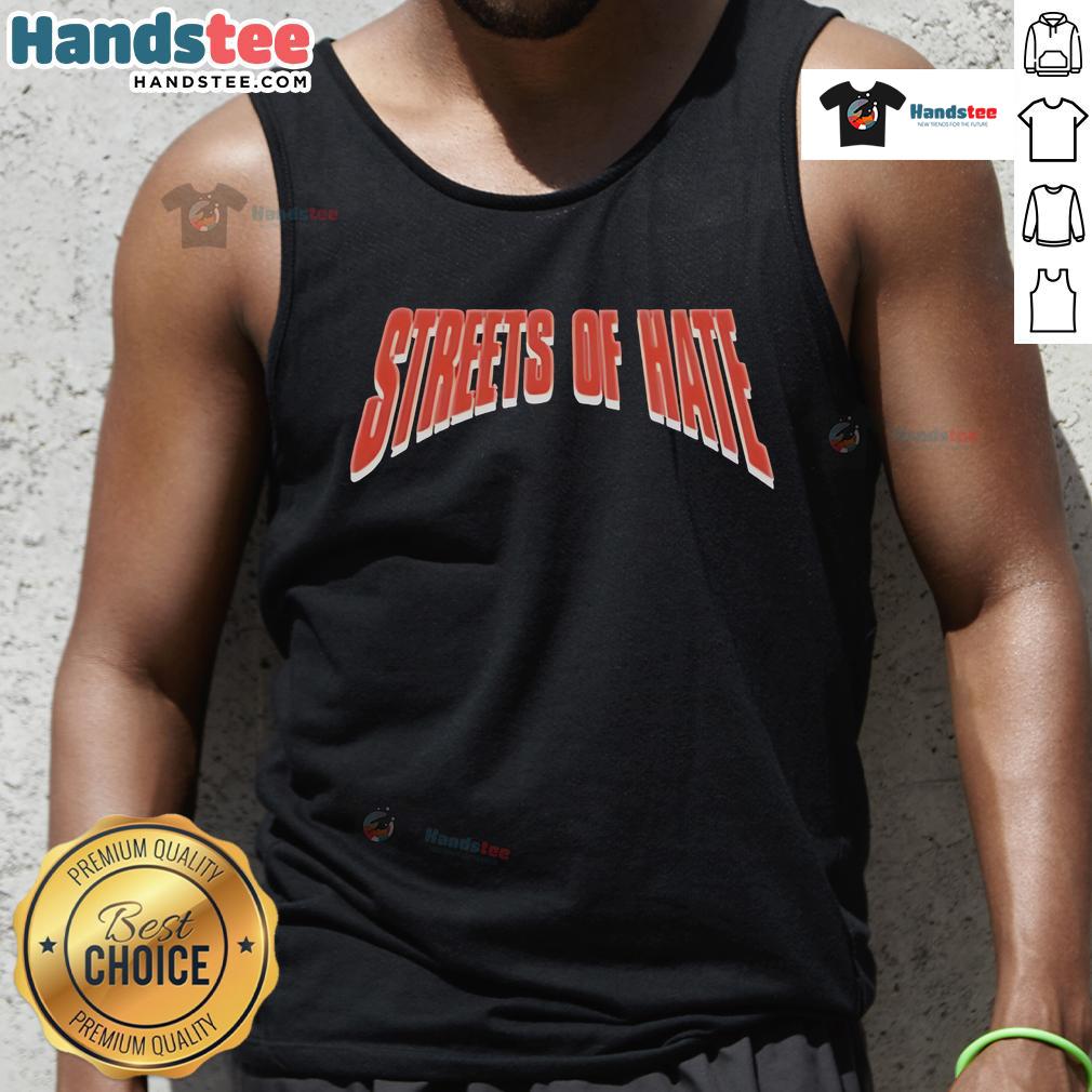 Nice Streets of Hate Hardcore Lives logo tank top featuring bold graphics and a stylish design for music enthusiasts.