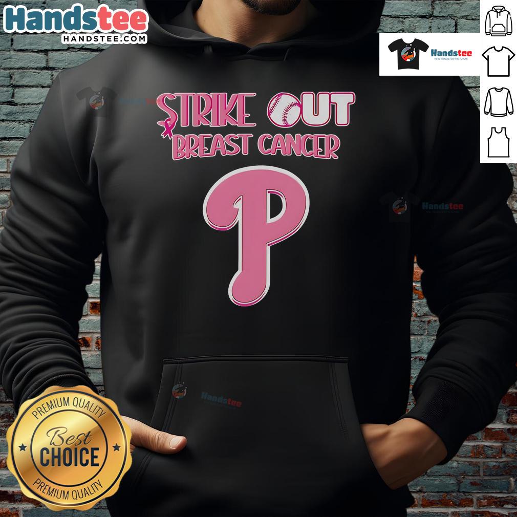 Philadelphia Phillies Nice Strike Out Breast Cancer hoodie featuring vibrant colors and team logo, promoting breast cancer awareness.