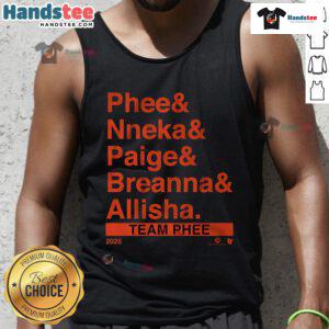 Nice Team Phee lineup showcasing stylish Ampersand tank tops in vibrant colors on display.