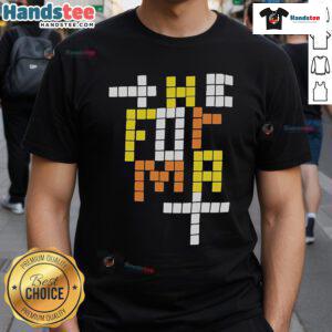Nice The Format Blocks T-Shirt featuring a vibrant geometric design on a soft cotton fabric, perfect for casual wear.