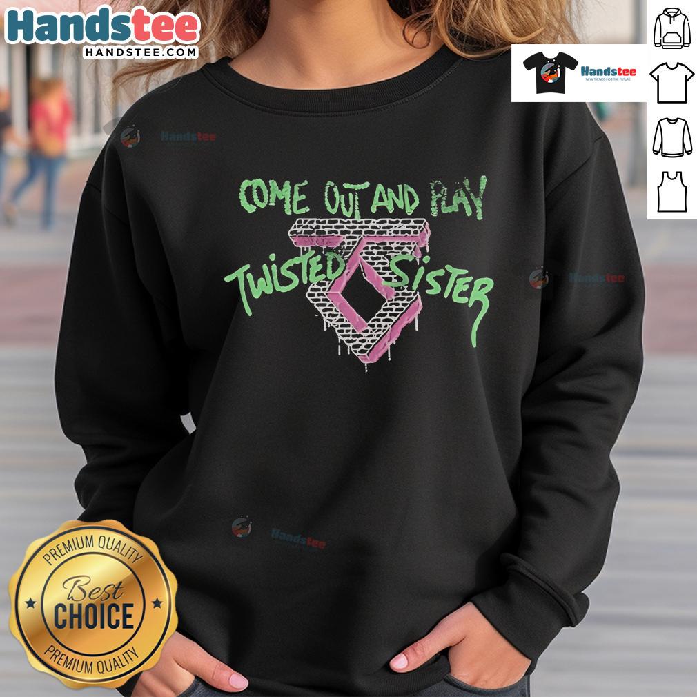 Nice Twisted Sister Come Out And Play sweatshirt featuring bold graphics and a comfortable fit for fans of classic rock.