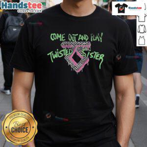 Nice Twisted Sister Come Out And Play T-Shirt featuring bold graphics and vibrant colors for fans of classic rock.