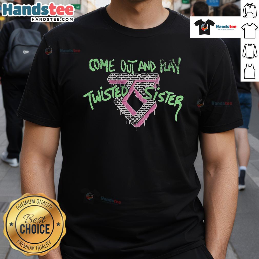 Nice Twisted Sister Come Out And Play T-Shirt featuring bold graphics and vibrant colors for fans of classic rock.