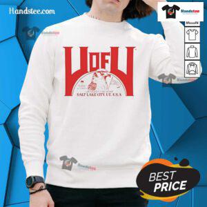 Cozy Nice Utah Salt Lake City USA sweatshirt displayed on a wooden background, perfect for casual wear and travel enthusiasts.