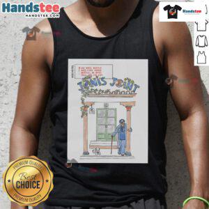 Alt Text: Joni Mitchell-inspired tank top at ACE Hotel Seattle on First Avenue, showcasing a vibrant design at Jonis Joint.