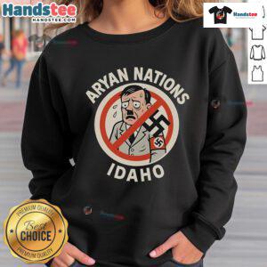 Official Aryan Nations Idaho sweatshirt honoring fallen firefighters, featuring bold graphics and a meaningful tribute.