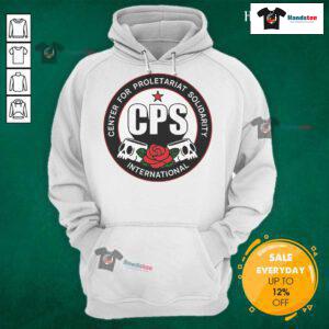 Official Center for Proletariat Solidarity Logo Hoodie featuring bold logo design on a stylish black background.