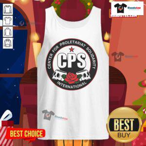 Official Center for Proletariat Solidarity Logo tank top featuring bold design and vibrant colors for activist fashion.