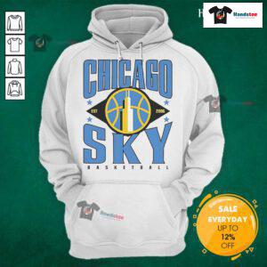 Vintage Chicago Sky Basketball hoodie with official logo, established 2006, showcasing team pride and style.