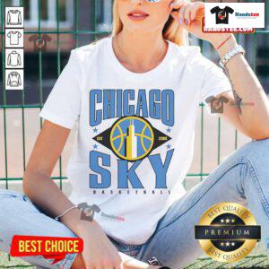 Alt Text: Vintage Chicago Sky Basketball tee for ladies, established 2006, featuring the official logo in stylish design.