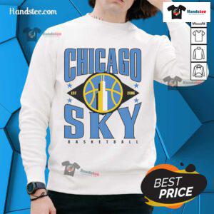 Alt Text: Vintage Chicago Sky basketball sweatshirt featuring the official logo, established 2006, perfect for fans.