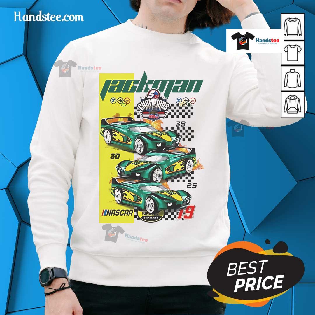 Official Jackson 5 Champions NASCAR sweatshirt featuring vibrant graphics and a cozy design for fans.