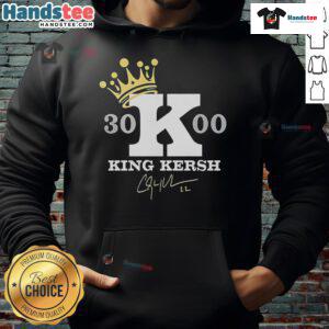 Official King Kershaw 3000 Hoodie in black, featuring a stylish design and premium fabric for ultimate comfort.