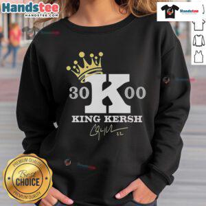 Official King Kershaw 3000 Sweatshirt in black, featuring a stylish design and comfortable fit for fans and casual wear.