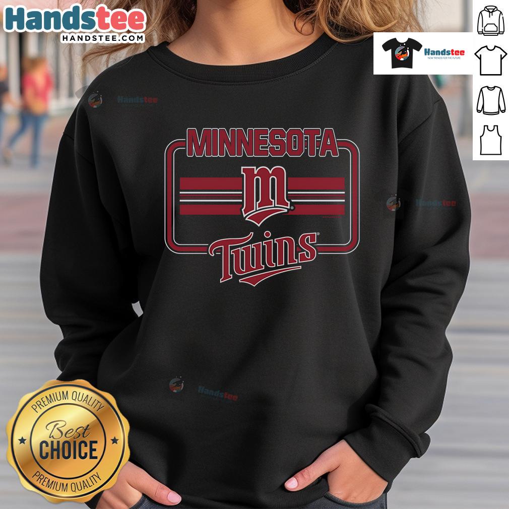 Official Minnesota Twins Fanfare Sweatshirt in navy, featuring the team logo and perfect for baseball fans and chilly days.