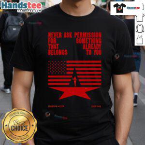 Official Never Ask Permission Cowboy Carter Tour 2025 T-Shirt featuring bold graphics and a stylish design for fans.