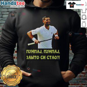 Official Pumpaj Novak Djokovic hoodie showcasing stylish design and vibrant colors, perfect for fans and sports enthusiasts.