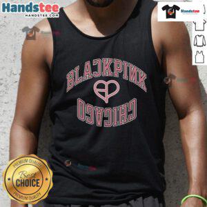 Official Red Chicago Bulls BLACKPINK x NBA tank top featuring bold graphics and a stylish design for fans and fashion lovers.