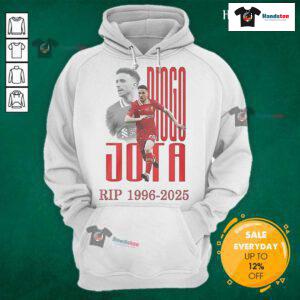 Alt Text: Official Rip Diogo Jota 1996-2025 Hoodie featuring a stylish design to honor the football star's legacy.