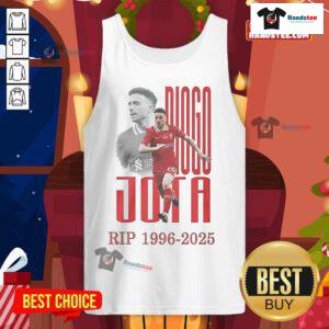 Official Rip Diogo Jota 1996-2025 Tank Top featuring a stylish design in tribute to the football star.