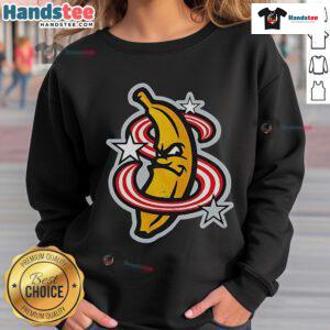 Official Savannah Bananas Stars & Stripes July 06, 2025 game sweatshirt featuring bold team colors and logo.