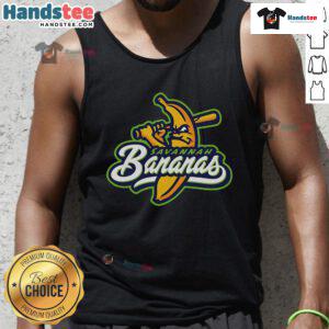 Official Savannah Bananas logo tank top featuring vibrant colors and stylish design for fans and supporters.