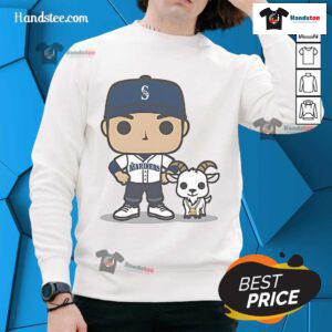 Official Seattle Mariners Goat Night 2025 sweatshirt featuring team logo and vibrant colors, perfect for fans.