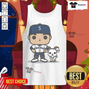 Alt Text: Official Seattle Mariners Goat Night 2025 tank top featuring vibrant team colors and a unique design.