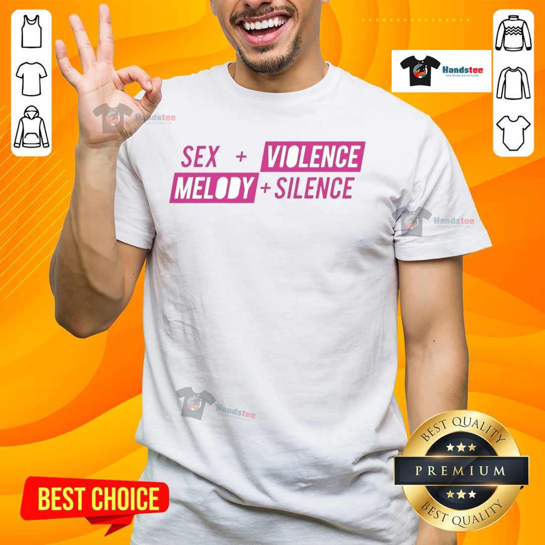 Official Sex Violence Melody Silence T-Shirt featuring bold graphic design and empowering message for awareness.