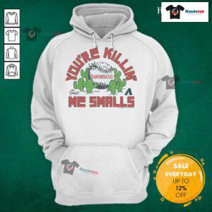 Official Sandlot X Arizona Diamondbacks 'Youre Killin Me Smalls' hoodie featuring classic baseball graphics and vibrant colors.