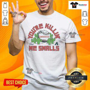 Alt Text: Official The Sandlot X Arizona Diamondbacks You're Killin' Me Smalls T-Shirt featuring iconic movie graphics.