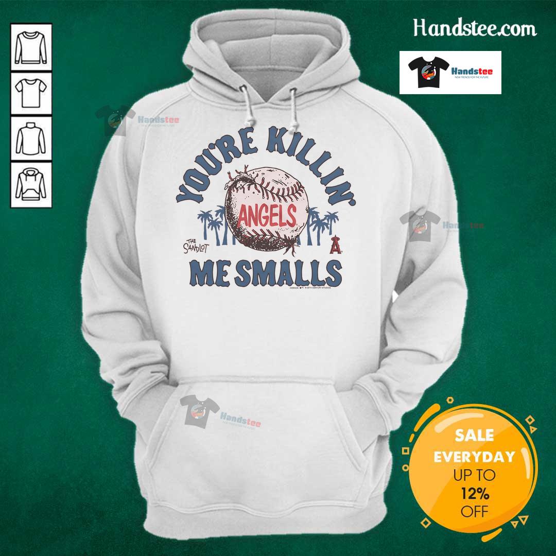 Official The Sandlot X Los Angeles Angels You're Killin' Me Smalls hoodie featuring classic design and vibrant colors.