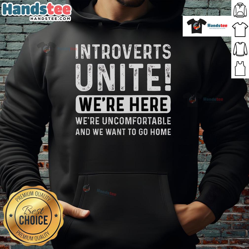 Original Introverts Unite Essential Hoodie in soft fabric, perfect for cozy, stylish comfort for introverts everywhere.