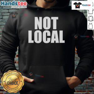 Original Not Local Hoodie in black, showcasing stylish streetwear design and comfortable fit for casual outfits.