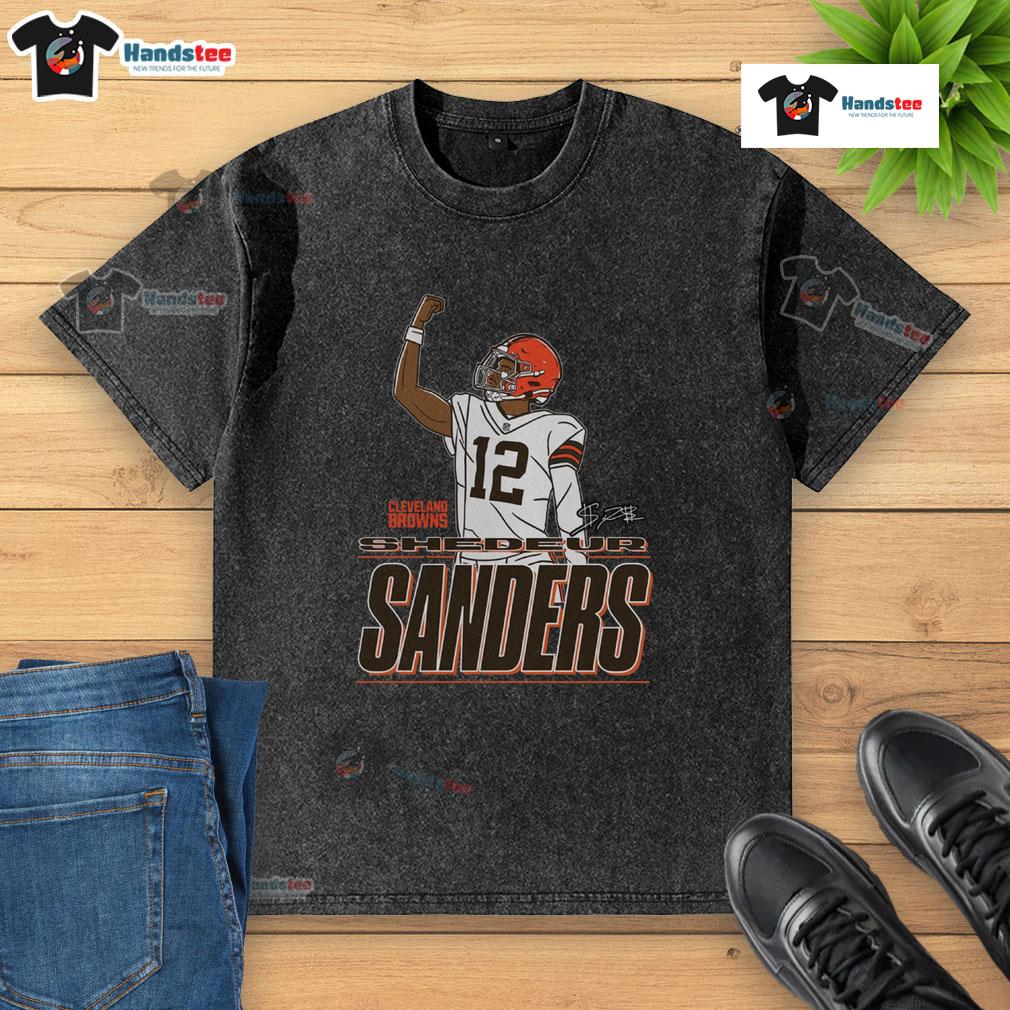 Awesome Shedeur Sanders Cleveland Browns Believe Washed T-Shirt featuring bold graphics and a stylish design.