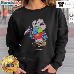 Cute DLLS mascot mashup sweatshirt featuring vibrant graphics and cozy design, perfect for fans of stylish apparel.