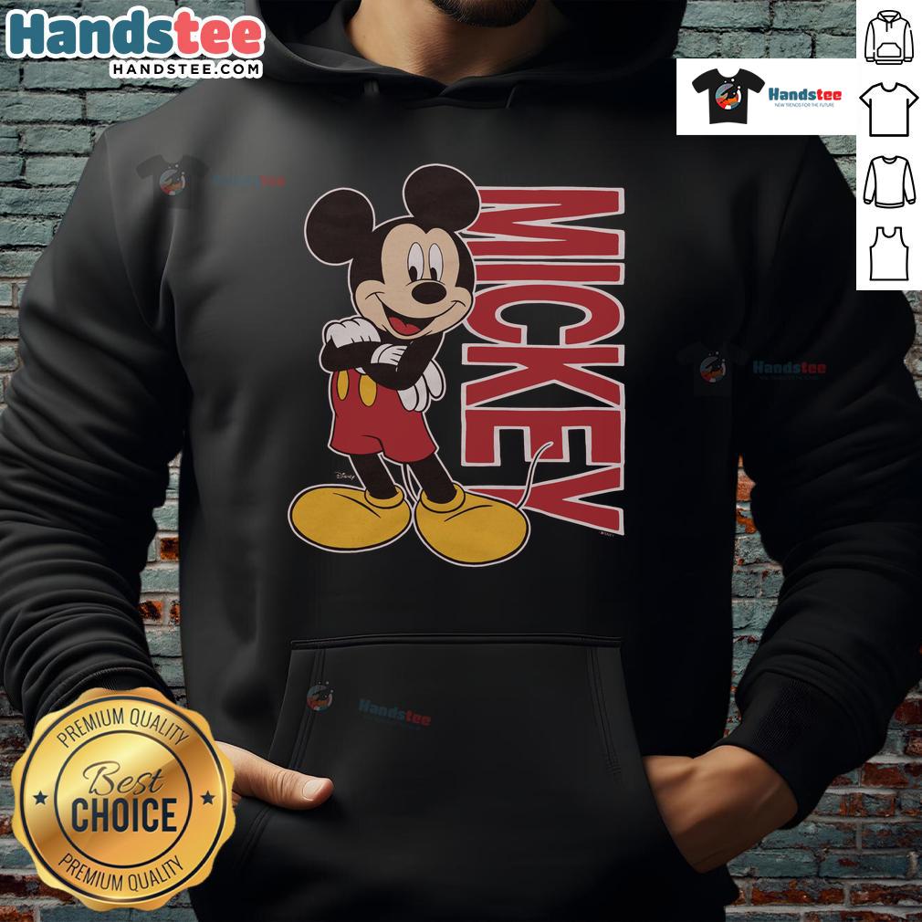 Cute 90s Mickey Mouse hoodie featuring vibrant colors and classic cartoon design, perfect for retro fashion lovers.