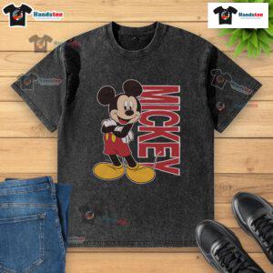 Vintage 90s washed t-shirt featuring a cute Mickey Mouse design, perfect for retro fashion lovers.