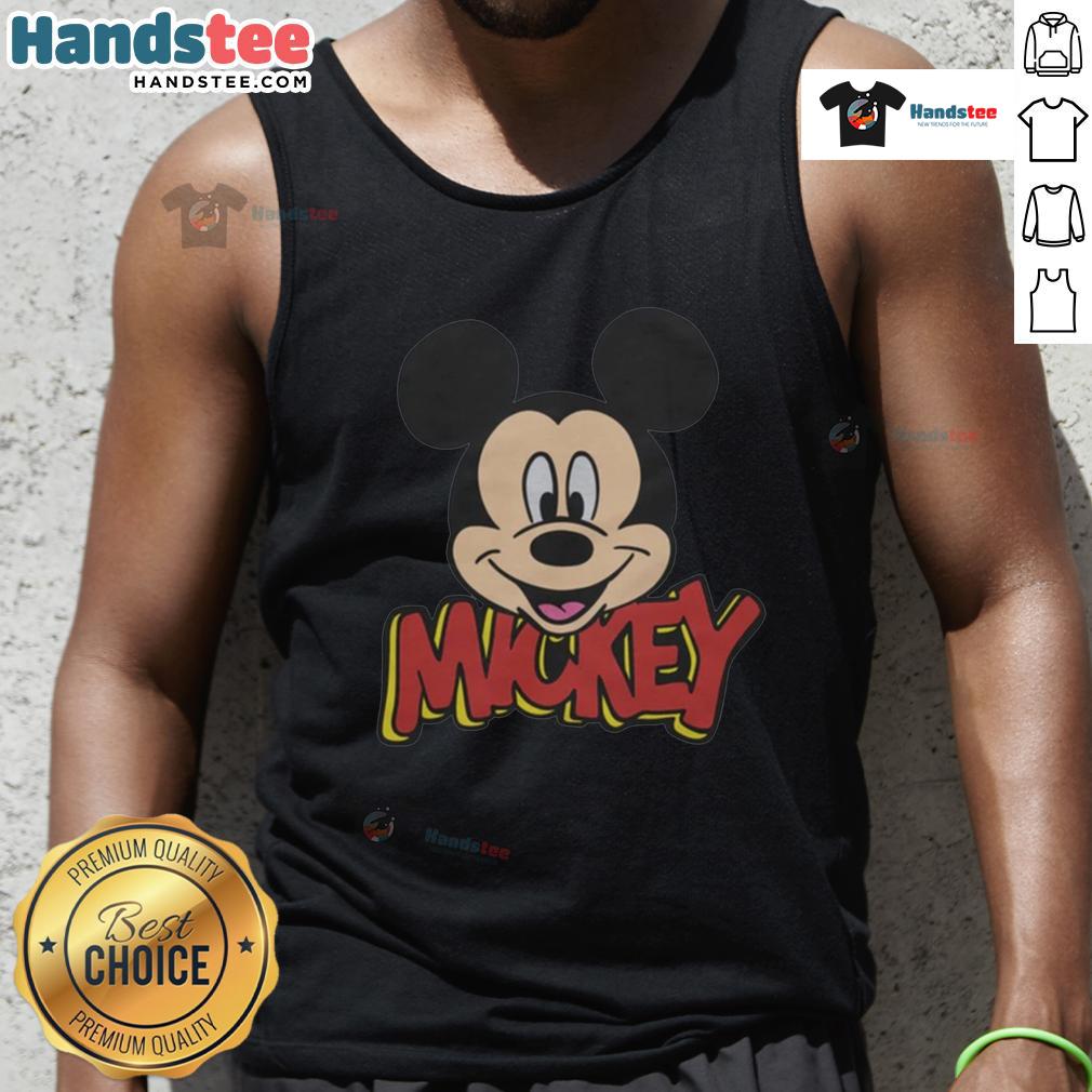 Alt Text: Cute Mickey Mouse icon tank top featuring vibrant colors and a playful design, perfect for Disney fans.