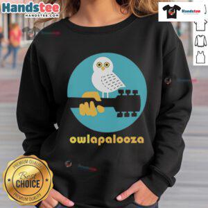 Cute Owlapalooza sweatshirt featuring a colorful owl design, perfect for cozy casual wear and owl lovers.