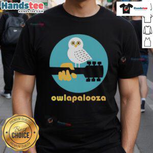Cute Owlapalooza T-Shirt featuring colorful owl graphics, perfect for animal lovers and festival enthusiasts.
