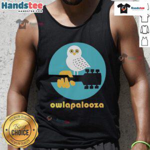 Alt Text: Cute Owlapalooza tank top featuring colorful owl designs perfect for summer fashion and casual outings.