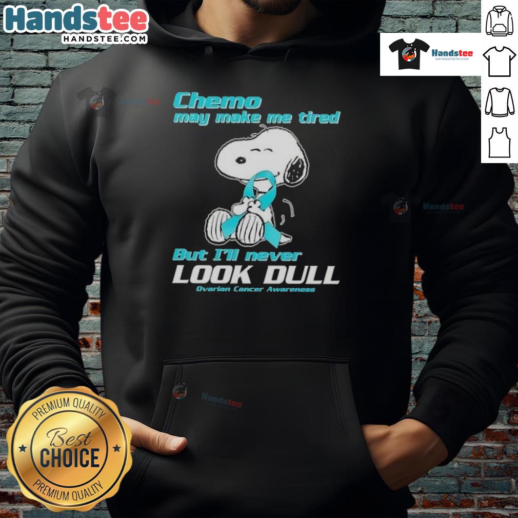 Alt Text: Cute Snoopy hoodie for ovarian cancer awareness, showcasing vibrant design, perfect for showing support during chemo.