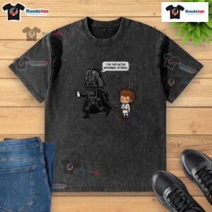 Funny Darth Vader dad duties t-shirt featuring 'I find your lactose intolerance disturbing' design