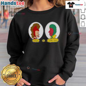 Funny Wanda and Vision head sweatshirt featuring vibrant graphics of the iconic Marvel characters in a playful design.