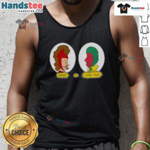 Funny Wanda and Vision head tank top featuring a playful graphic design, perfect for Marvel fans and casual wear.