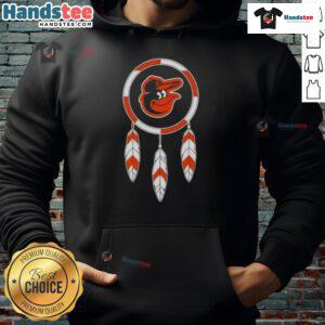 Good Native American Indians X Baltimore Orioles baseball hoodie featuring vibrant team colors and unique design.